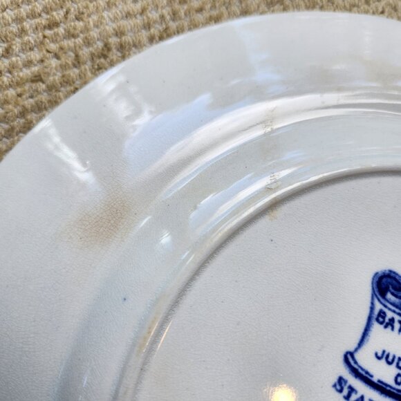 Antique Rowland and Marsellus Battle of Germantown Plate Historical Transferware - Picture 5 of 8